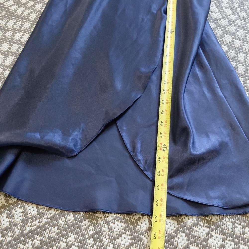 Intime Of California Vintage Blue Satin Applique Gown Nightgown Size S Lingerie‎ - Picture 5 of 9